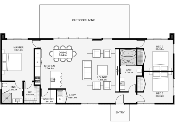 Te Anau House Plan Blueprint by Brewer Builders Ltd