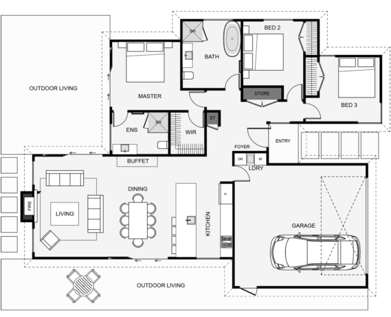 Mt Cook House Plan Blueprint by Brewer Builders Ltd