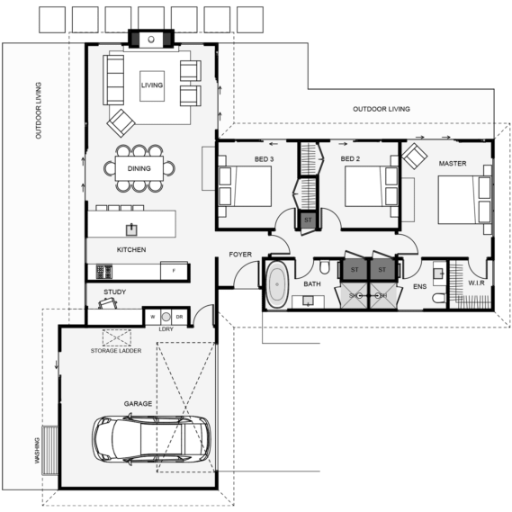 Abel Tasman House Plan Blueprint by Brewer Builders Ltd