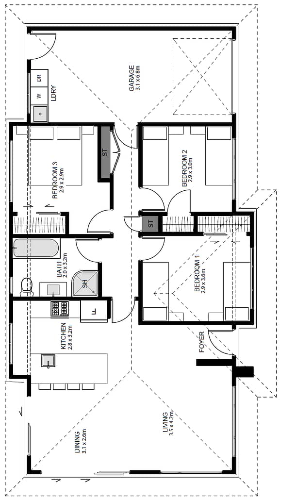Tovey house plan by Brewer Builders