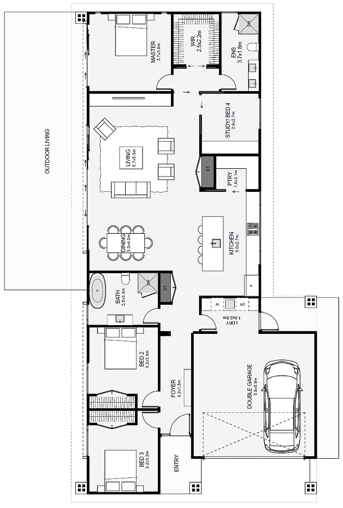 Falcon house plan by Brewer Builders