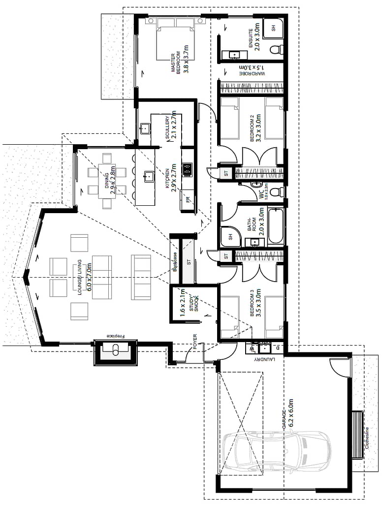 Pine House plan by Brewer Builders
