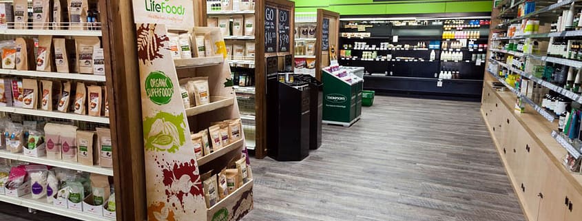 Shelves & Counter Shop Fit-Out Display of Wholefoods Market & Health Store at Riccarton Road, by Brewer Builders